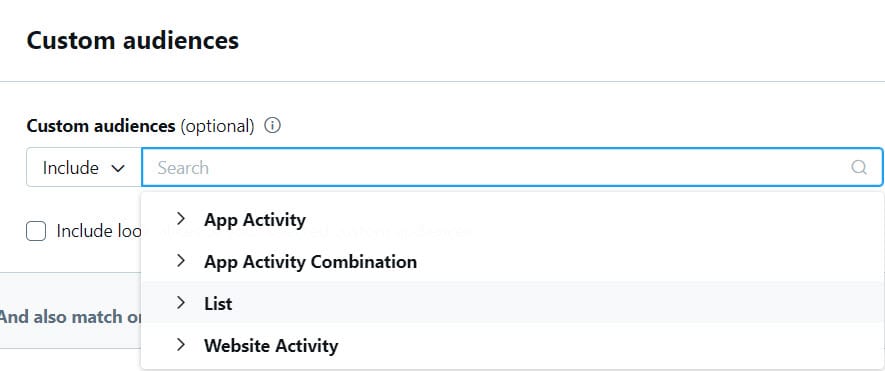 Twitter custom audiences