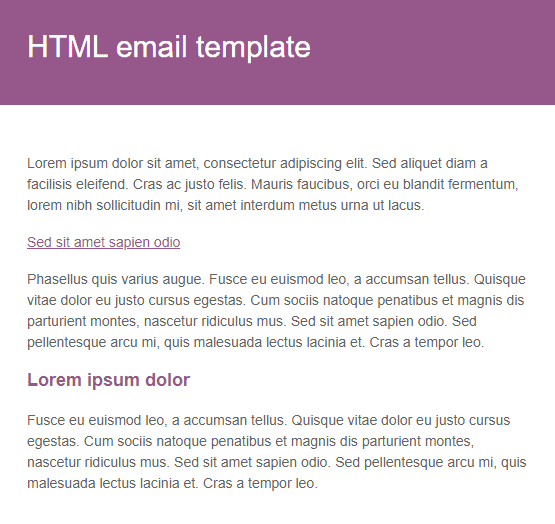 html email template