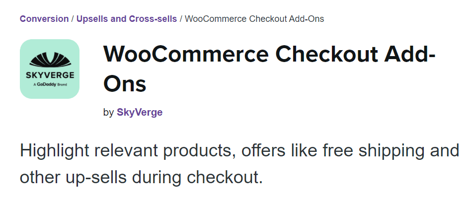 woocommerce checkout add-ons