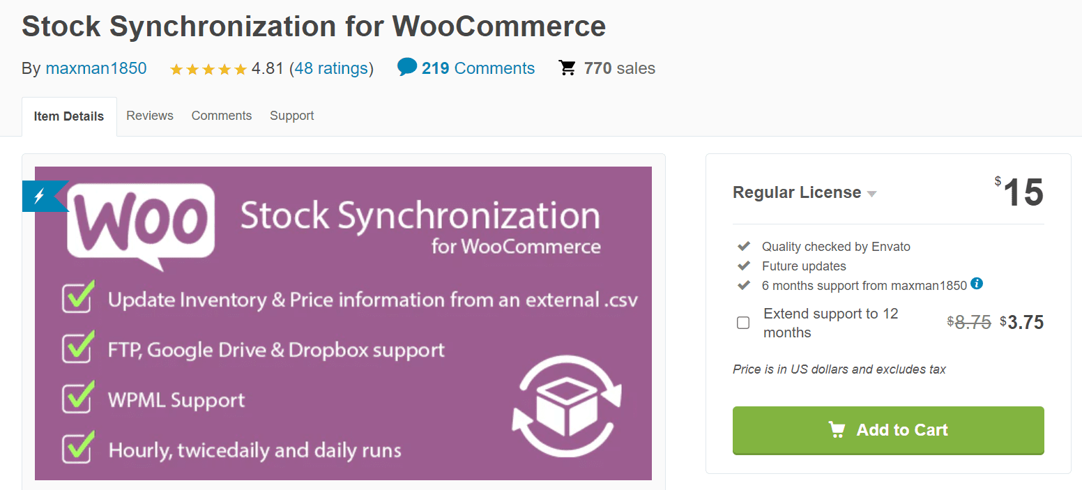 stock synchronization for woocommerce