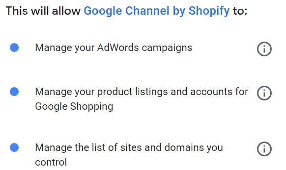 google channel by shopify