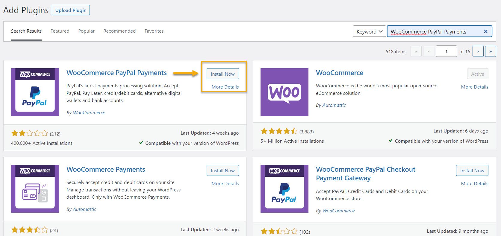 install woocommerce paypal payments 