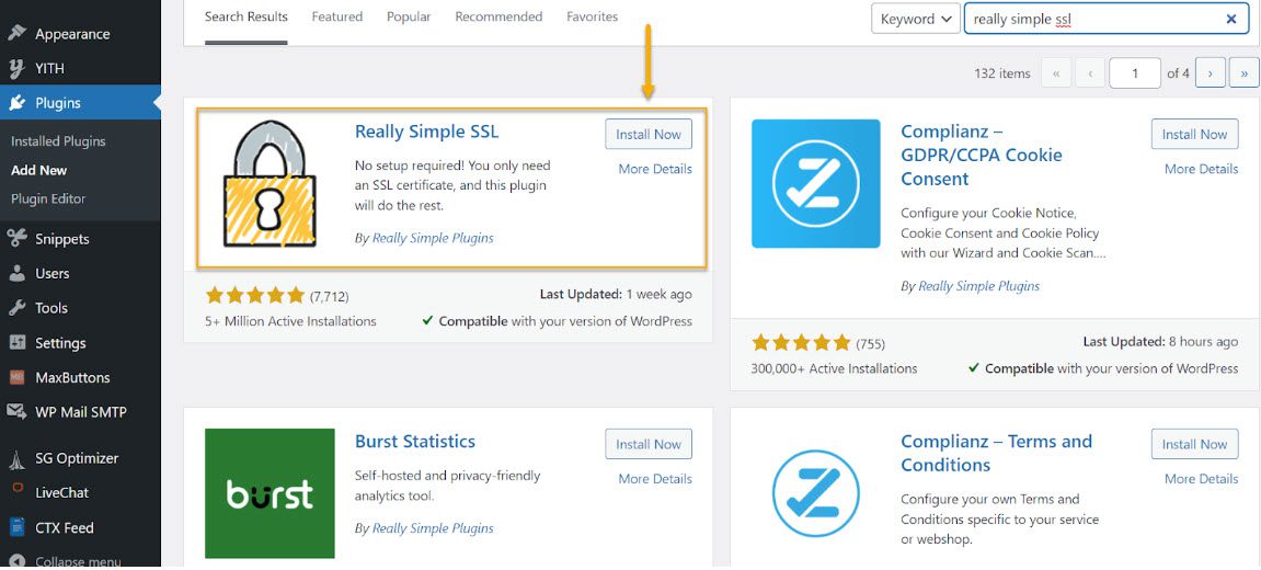 install really simple ssl