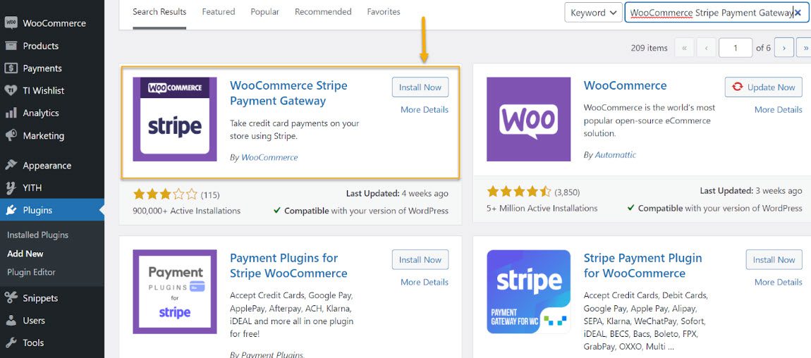 install woocommerce stripe payment gateway 