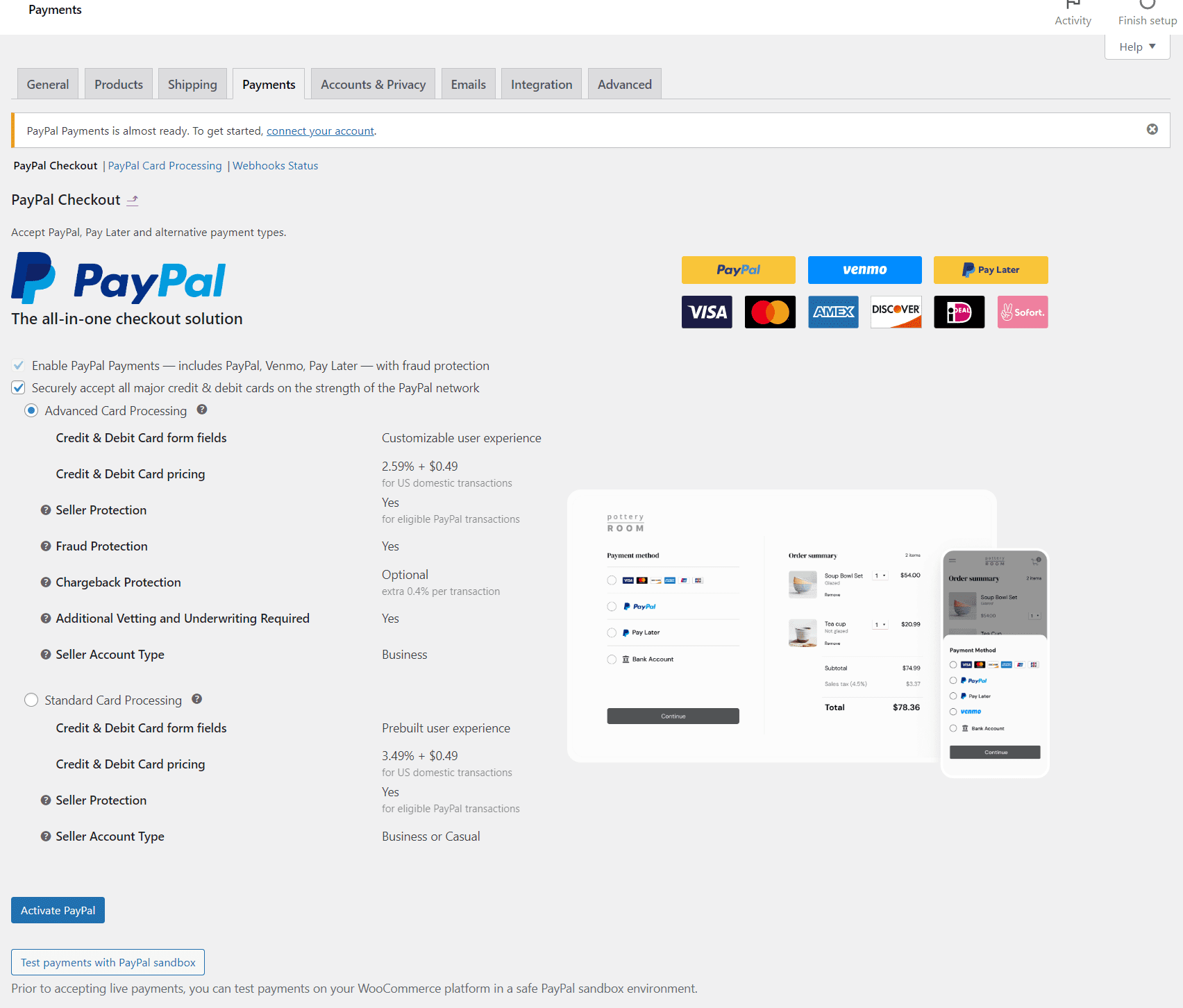 paypal wordpress dashboard 