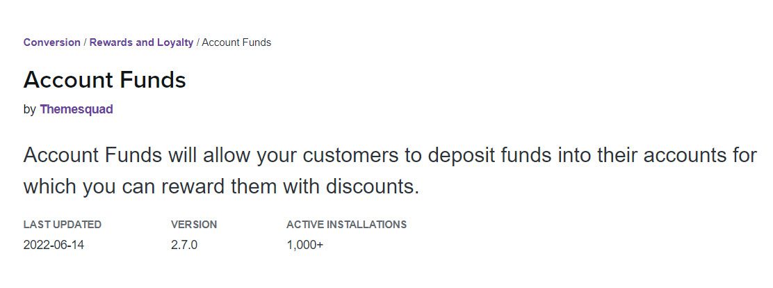 account funds plugin 