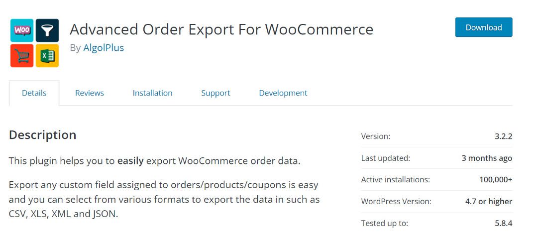 advanced order export for woocommerce