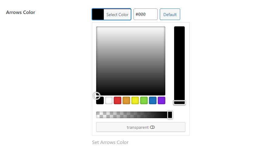 change arrow color for product image