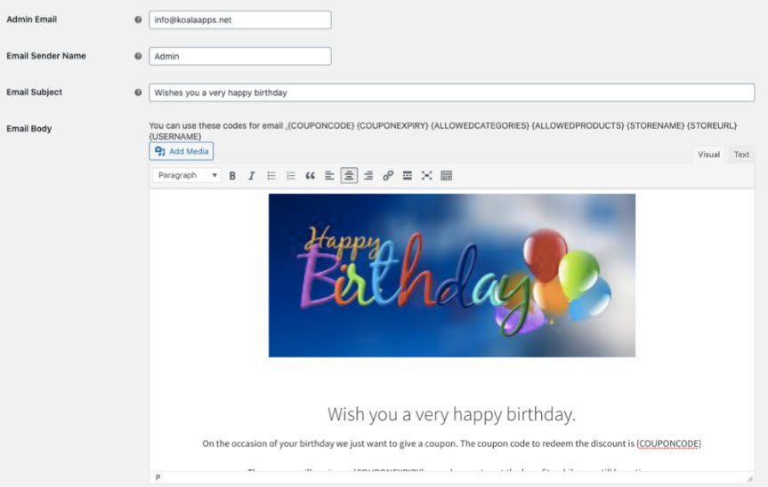 birthday discount coupon 