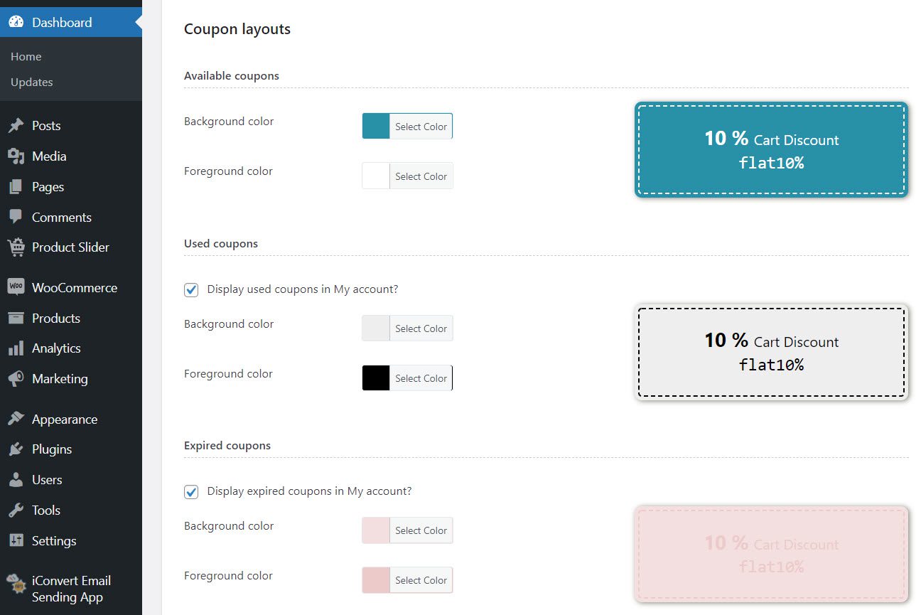 coupon layouts 