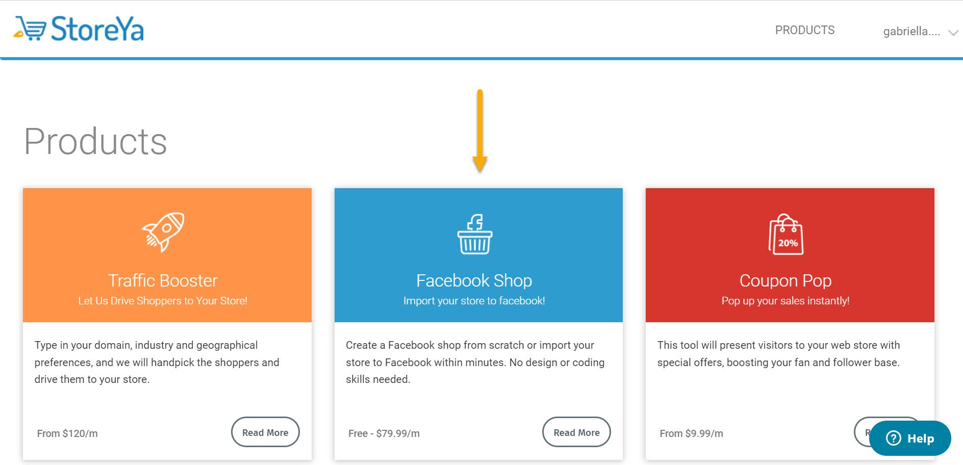 storeya facebook shop 