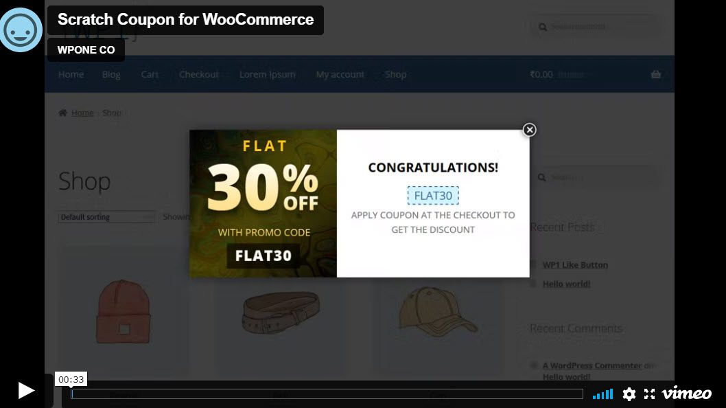 scratch coupon for woocommerce