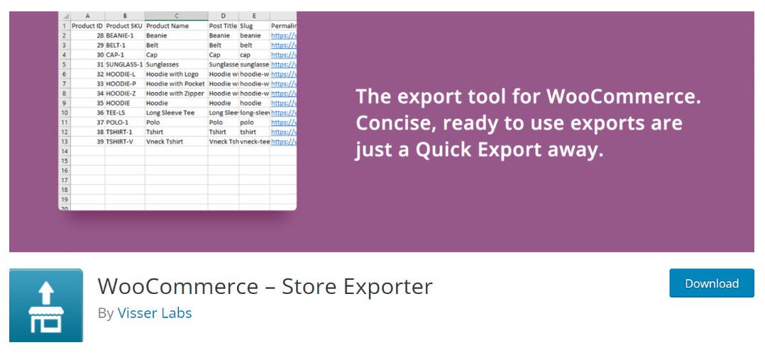 woocommerce store exporter 