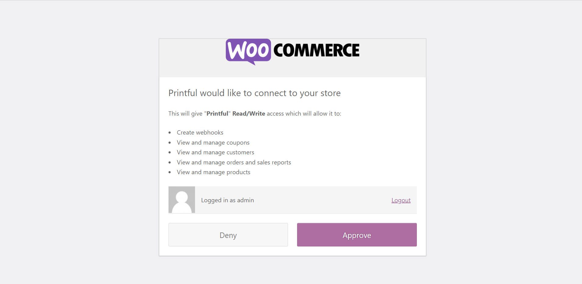connect woocommerce to printful 