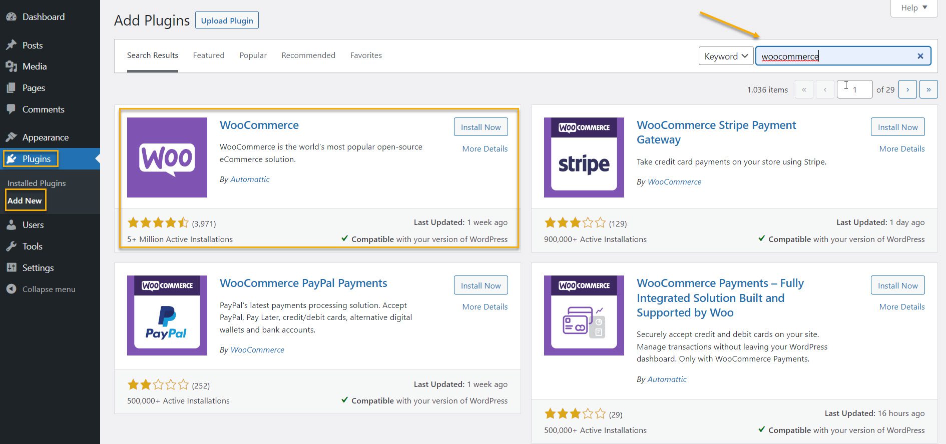 how to install woocommerce