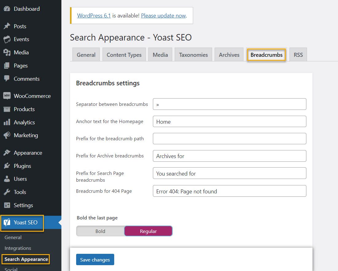 enable breadcrumbs yoast seo 