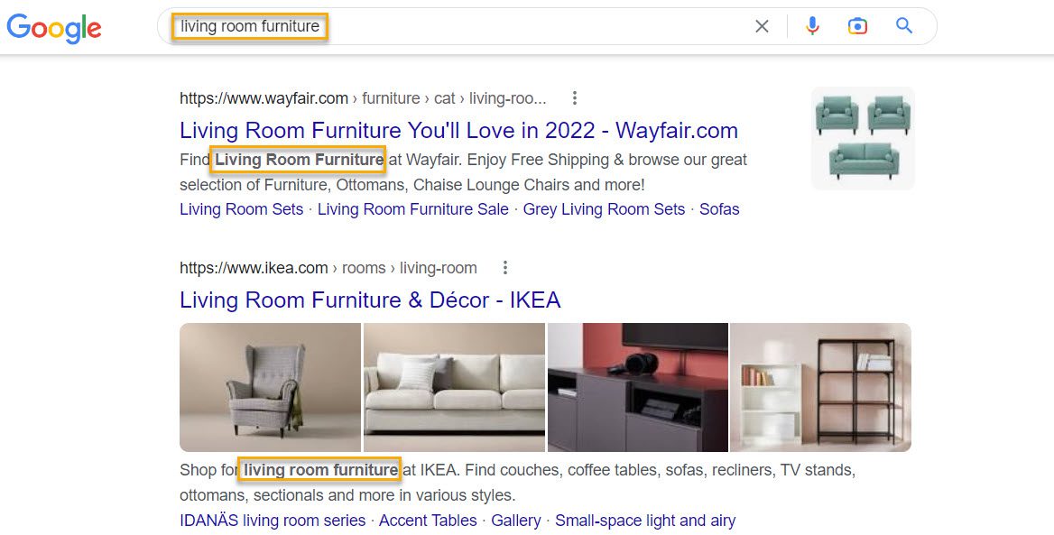 google search seo keywords
