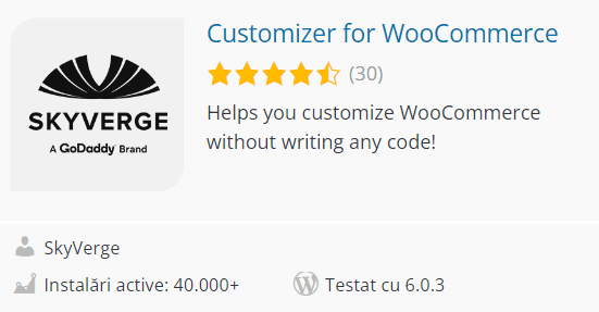 woocommerce free addon - plugins - customizer